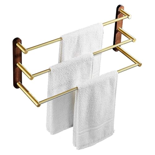Barre porte-serviette en noyer FBSHAD pour ranger le linge humide