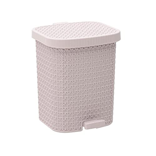 ANGELICA HOME INART Papelera rectangular con pedal 8lt rosa 21x23x28 cm