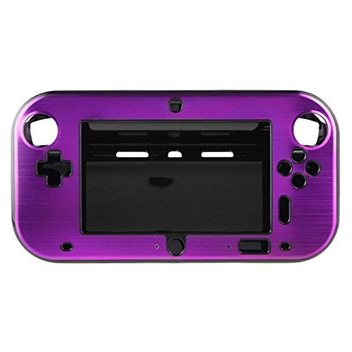 OSTENT Anti-Shock Hard Aluminum Metal Box Cover Case Shell for Nintendo Wii U Gamepad Color Purple
