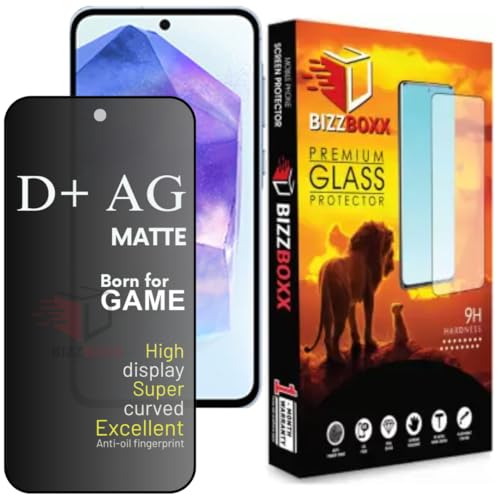 Image of Compatible with Samsung Galaxy A35 5G | For Samsung Galaxy A55 5G D+ AG Matte Tempered Glass Screen Guard Protector Anti-Fingerprint Gaming Special With Camera Cut - Pack of 1