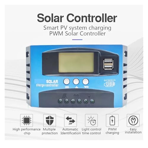 Régulateur de charge solaire 60A pour protéger vos batteries des surcharges avec ports USB - 3