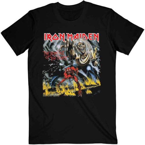 Iron Maiden T Shirt Number Of The Beast Band Logo Officiel Noir Size XL