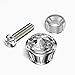 Moioee Car License Plate Screw Bolt Cap, 4PCS Sparkling Bling Rhinestones Frame Screws Cover, Rustproof Aluminum Alloy Security Fastener Kit, Anti-Theft Car Accessories Decor for Most Cars (White)