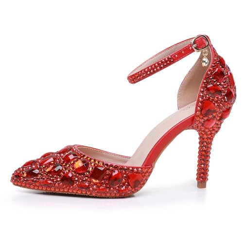 Royal Blue Rhinestone Sandals Thin High Heels Pointed Toe Sandals Blue Crystal Heels Shoes Fashion High Heel Shoes4