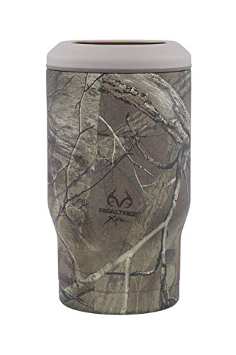 REDUCE Cold-1 Stainless Steel Can & Beer Bottle Cooler/Holder – Keeps Drinks Ice Cold – Double Wall Vacuum Insulated, Travels Anywhere, Sweat-Free Design, Fits 12oz Cans/Glass Bottles - Realtree Camo