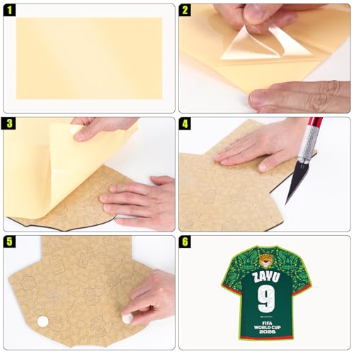 Image of Official FIFA World Cup 2026 ZAYU T-Shirt Puzzles for Adults, 200 Pieces Football Merchandise Wooden Puzzles, Unique Soccer Gifts for Fans, Collectors Puzzle Sports Souvenirs | Wooden Jigsaw Puzzle