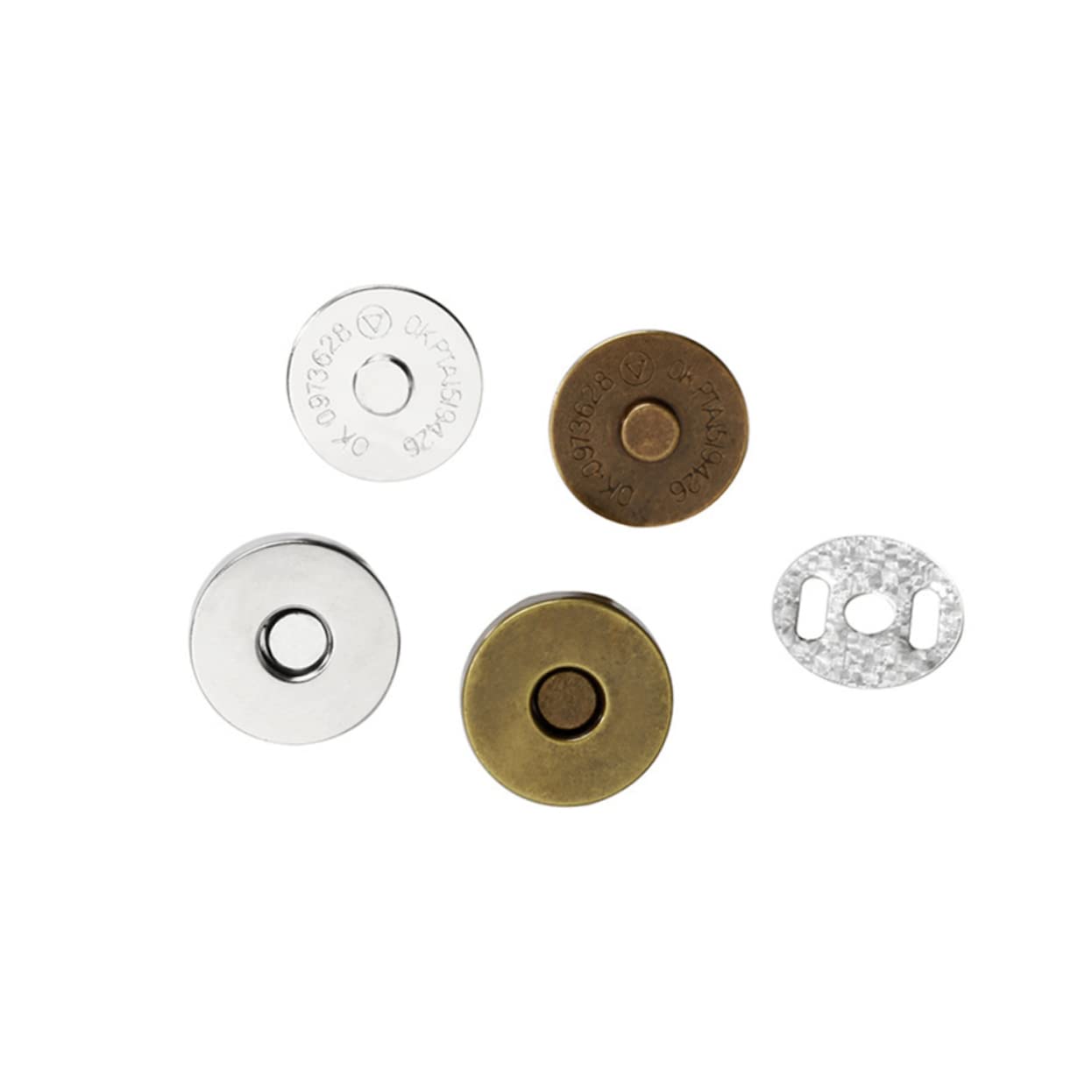 Lurrose Bottoni Magnetici 14mm 200 Pezzi in Metallo per Borse | Borsette e Pochette, Adatti a Riparazione e Creazione, Chiusura a Scatto Forza Magnetica