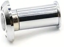 1 visualizador de porta 200 graus grande angular olho mágico segurança oculta lente de vidro ajustável para ferramentas de hardware de móveis (prateado)