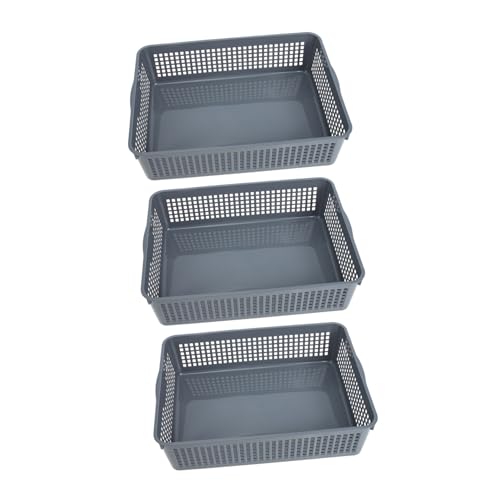 COMPUKAS Caja De 3 Piezas cesta de artículos diversos compartimientos de almacenaje contenedores de almacenamiento de ropa cajas almacenaje caja almacenaje canasta de bocadillos de oficina