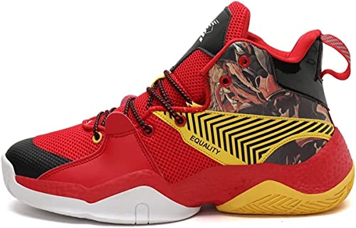 Bolognifi Tênis de basquete masculino antiderrapante para jovens, botas de basquete de cano alto, mo