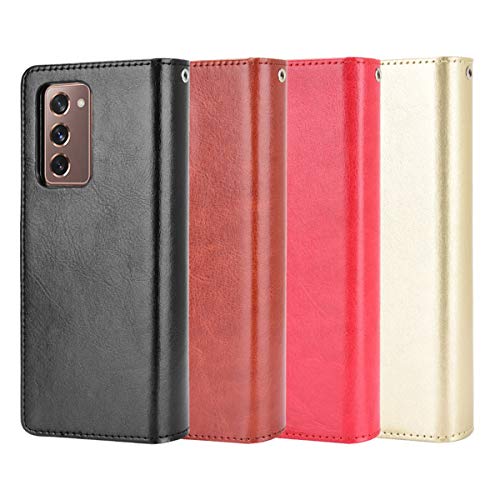 MOONCASE Capa para celular Galaxy Z Fold 2 5G, capa carteira magnética flip de couro PU de luxo para