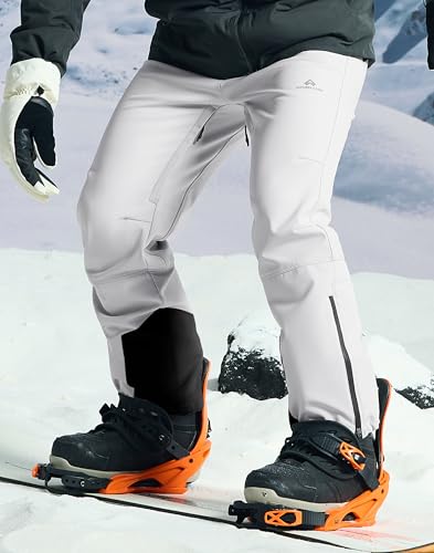 Pioneer Camp Softshellhose Herren Wasserdicht Funktionshose Atmungsaktiv Schneehose Winter Warm Gefüttert Snowboardhose