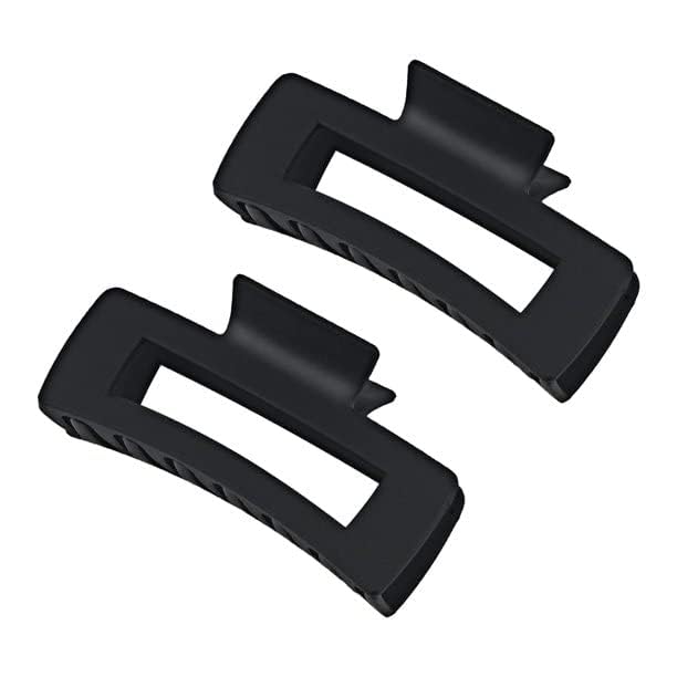 Extra Large Claw Clips XXL Jumbo Clutchers clips, Big Claw Clips for Long Thick/Thin Curly Hair, Rectangular Claw Clip Geometric Hair Accessories for Women & Girls (Pack Of 2) (Black Colour)-image-16