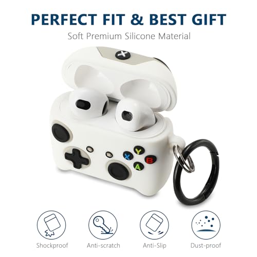 Image of [2Pack] Gedicht for Airpods 3rd Generation Case, Funny 3D Cartoon Game Controller Console Design Silicone Soft Cases for Airpods 3rd Case Cover, with Keychain Kids Women Men for Airpods 3 Case