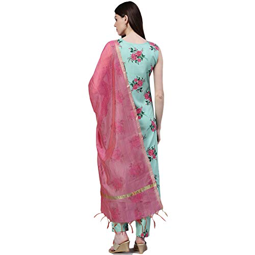 Image of Stylum Women's Printed Rayon Straight Kurta Pant Dupatta Set