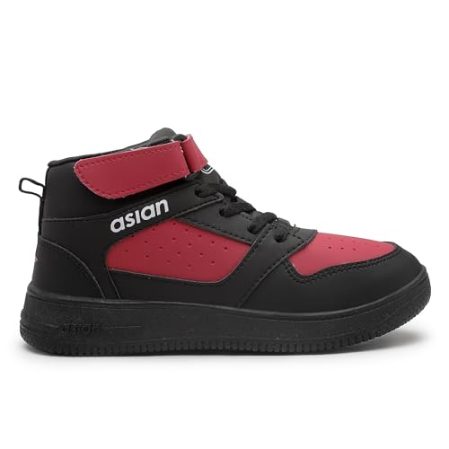 Image of ASIAN Boy's Thunder-12 Kids Casual White Sneaker High-Neck with Lightweight Synthetic Upper Lace-Up Shoes for Kid's & Boy's1