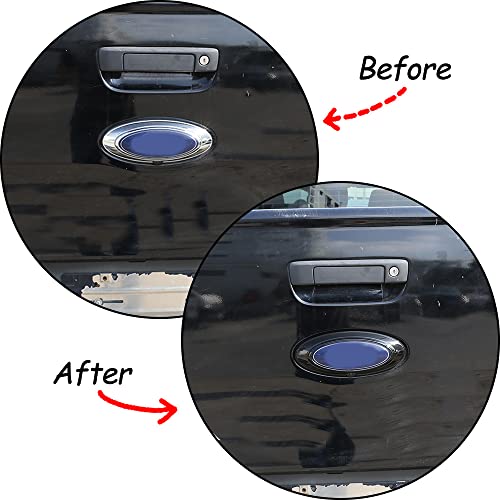 Image of PIUGILH Fit for Ford 2015-2022 ABS Rear Car Exterior Trim Ring Decorative Frame Car Exterior Accessories (Black)