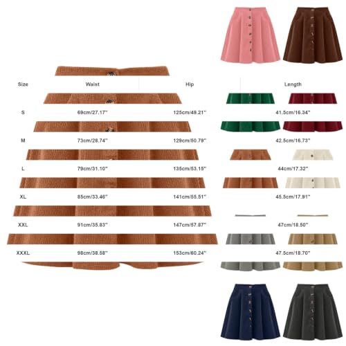 Corduroy Skirts Women High Waisted Dressy Flowy Mini Fall Skorts - image 7