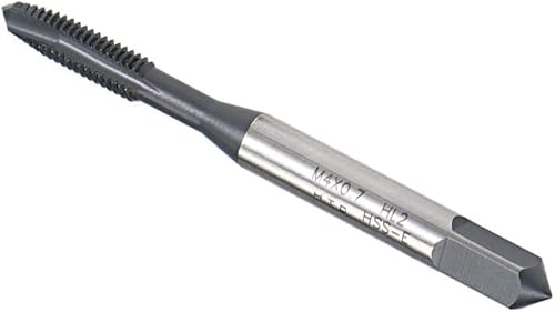 Miniatura 3 de uxcell Grifo de roscado de punto espiral M4 x 0.7, tolerancia H2 de acero de alta velocidad recubierto TICN, vástago redondo con extremo cuadrado,