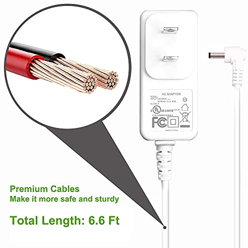 Icreatin IC-AD007A Power Cord For Vtech Baby Monitor Charger: 6V Usa Ul Listed Adapter Fits Dm221 Dm221-2 Dm223 Dm251 (Parent & Baby Units) Dm111 Dm112 Dm222 Dm271 (Parent Unit Only) Safe & Sound Audio Monitor,6.7Ft thumb #4