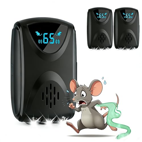 Professionnel Ultrasons Souris et Rats 360 °, Appareil Répulsif Ultrasons Anti Rongeur Les et la...