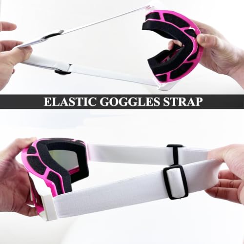Image of Motorcycle Goggles ATV Goggles Motocross Bendable OTG Goggles Windproof Racing Goggles Off Road Goggles Nose Guard Wrap Ski Goggles Dustproof Over Glassess