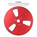 Take Up Reel, 7 x 1/4 Empty Small Hub With 3 Holes, Aluminum Alloy Universal Open Audio Takeup for Recording Nab (Red)