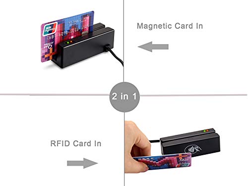 SZiTW MSR100-RF 2 in 1 USB tracks 1/2/3 Magnetic Stripe Card Reader and RFID Card Reader/Writer With SDK Software For POS System