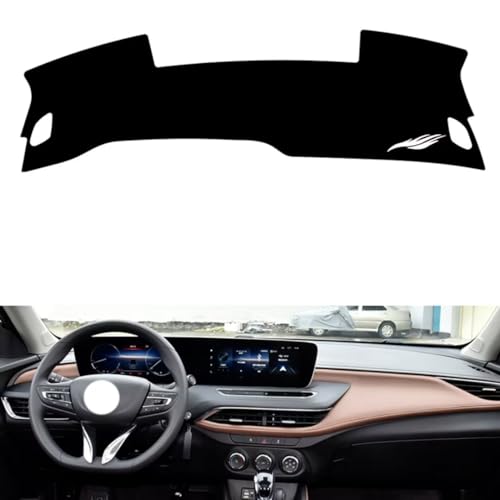 leather dash board cover mat Compatible with Ford Verano (No warning light) ，dashboard cover(Black)