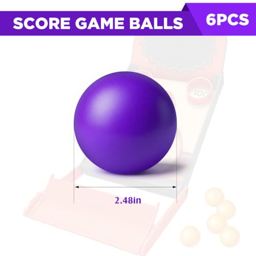 Image of Jenaai 6 Pack Arcade Ball Roll and Score Replacement Balls 2.48 Inch for Family Recreation Rooms, Ladder Toss, Outdoor Yard Replacement Balls for Arcade Ball Toss, Home Recreation Game