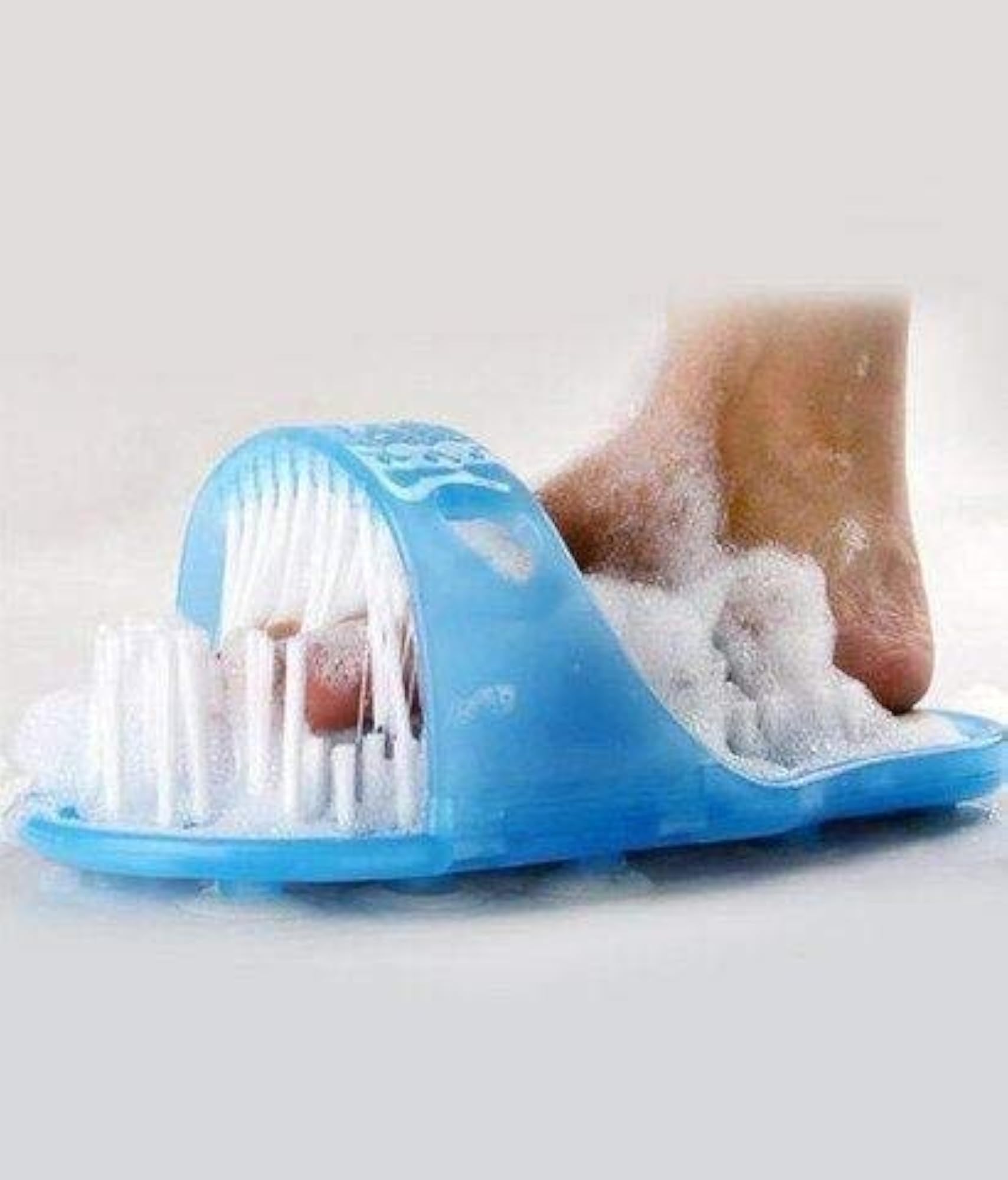 Waterproof Easy Foot Cleaner Shower Slipper, Blue