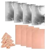 Feuilles de Métal pour Embossage | 8 Pièces En Aluminium De 0,07 Mm D'Épaisseur - Feuilles...