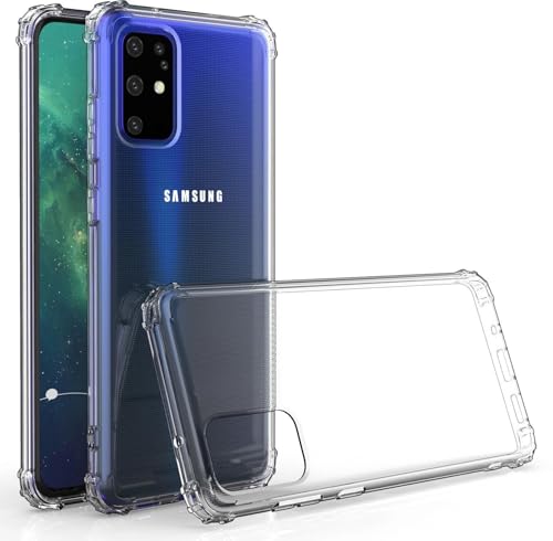 Image of BOXXO Flexible Back Cover for Samsung Galaxy S20 Plus 5G | Back Cover Transparent Clear Shockproof Case Four Corner Protection | Slim Protective Mobile Phone Cover for Samsung Galaxy S20 Plus 5G