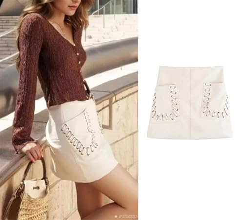 High Waist Slim Mini Solid Color Straight Women's Casual Short Skirt2