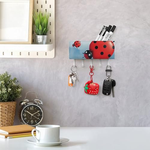 Soporte para llaves resistente de pared con 5 ganchos para pasillo 8