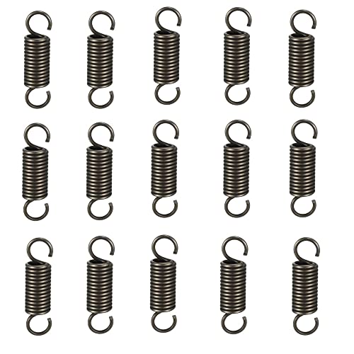 15 pièces inox acier double crochet tension ressort 304 acier inoxydable acier inoxydable Compression ressorts 1,2 mm x 8 mm x 50 mm, ressort de tension avec crochets en acier Cover