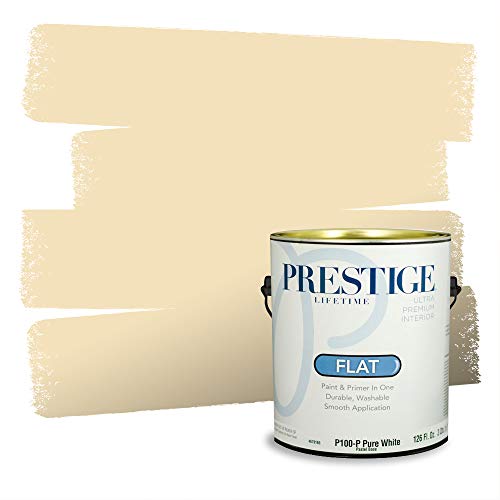 PRESTIGE Paints Interior Paint and Primer In One, 1-Gallon, Flat, Comparable Match of Valspar* Jekyll Clubhouse Yellow*