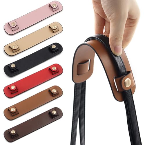 Image of Anti-Skid Bag Shoulder Strap Pad 2 Pcs Leather Shoulder Strap Handle Wrap Cover Comfortable for Tote Crossbody
