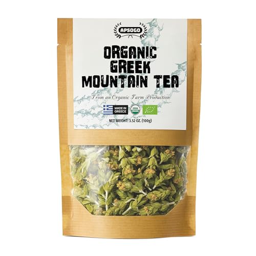 APSOGO Organic Greek Mountain Tea - Premium Quality & Excellent Taste - 3.52oz Loose Leaf
