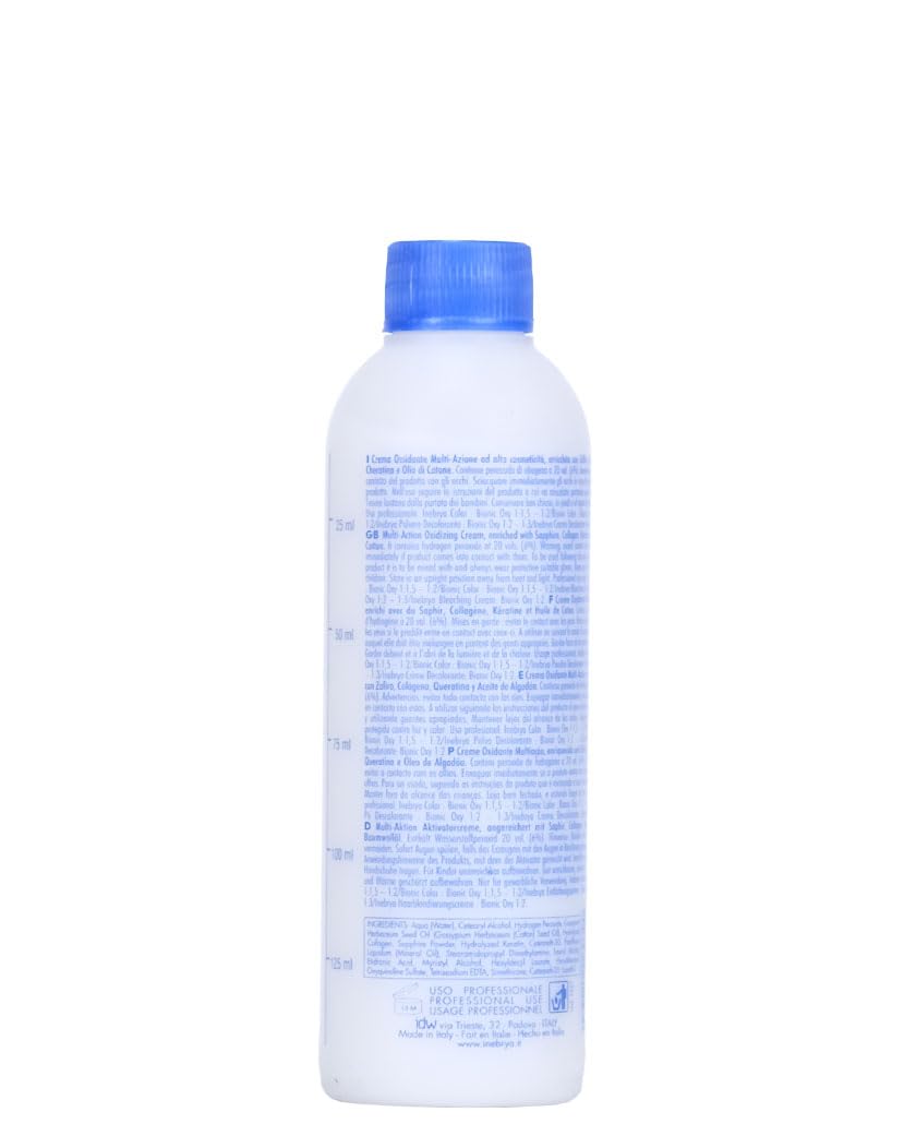 Oxycrème INEBRYA Bionic Activator 20 Volumes (6%) - 1000 Ml - Oxygène Pour Cheveux - Neuf