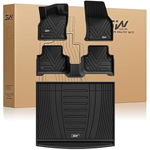 3W Floor Mats & Cargo Liner Custom Fit for 2019-2024 2025 Audi Q3 S F3, TPE All Weather Floor Liner for Audi Q3 1st and 2nd Row Full Set Car Liners Trunk Mats 2) Q3/F3 19-25|Floor Mats|Trunk