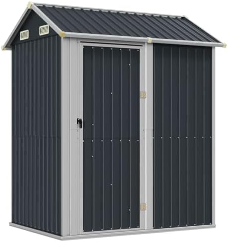 vidaXL Abri de Jardin Anthracite 192 x 152,5 x 237 cm Acier galva...