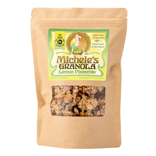Michele's Granola - Lemon Pistachio - Handmade Non-GMO Whole Grain Oats - Free of Gluten, Soy,...