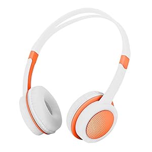 Kinderkoptelefoon, Kinderkoptelefoon met 85 dB Volume Beperkte Gehoorbescherming Bedrade On-Ear Koptelefoon voor Kinderen(Oranje)