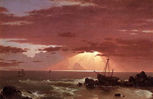 Toile l'épave de Frederic Edwin Church affiche d'art historique 60x90cm