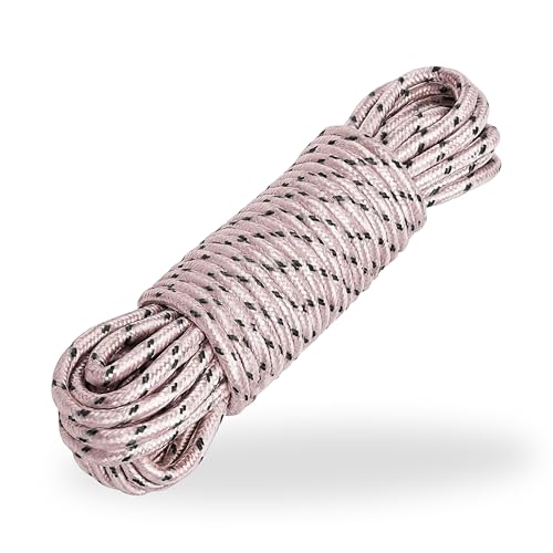 15 Meter Heavy Duty Cotton Braided Rope Strong Multi-Purpose Clothesline Cord for Laundry Drying Camping Boating Gardening Home & Outdoor Use Durable Reusable Utility Rope