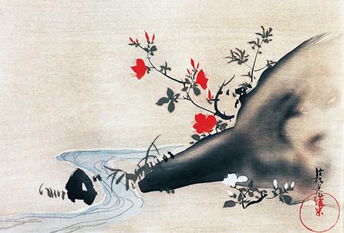 Kakémono Ogata Korin sur soie : une peinture murale nordique élégante