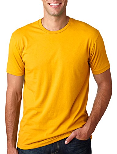 NEXT LEVEL APPAREL Mens Premium Fitted Short-Sleeve Crew T-Shirt - 2X Plus - Gold