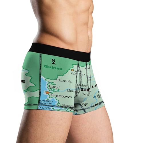 Maps of Thailand Men's Underwear Breathable Boxer Briefs Pajama Sleep4