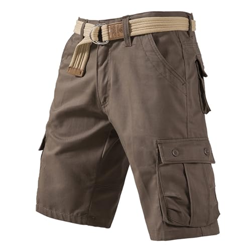 Short cargo homme anti-transpiration en coton ample avec poches de rangement